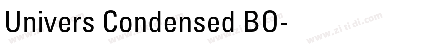 Univers Condensed BO字体转换